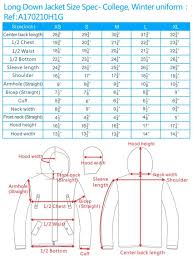 Secondary School Uniform Size Chart Schoolwear Sizing Guide