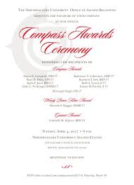 2017 Compass Awards Ceremony Invitation Northeastern Alumni