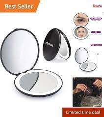 lighted portable compact mirror 10x
