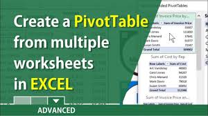 Create A Pivottable In Excel Using Multiple Worksheets By Chris Menard