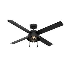 Shop Hunter 52 Spring Mill Outdoor Ceiling Fan With Led Light Kit And Pull Chain Damp Rated Overstock 31244178 Matte Silver