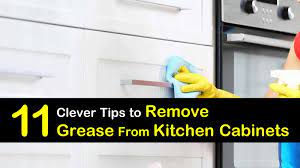 Mix up a few drops of dish soap (not dishwasher detergent) in a. 11 Clever Ways To Remove Grease From Kitchen Cabinets