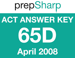 Act Test Form 65d Prepsharp