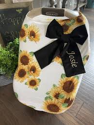 Stretchy Baby Car Seat Cover Sunflowers