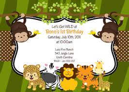 Boys Safari Jungle Birthday Party Invitation Jungle Birthday Party