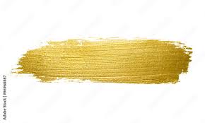 Gold Paint Brush Stroke Stock