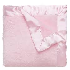 Personalized Microplush Blanket Light Pink Baby Blankets