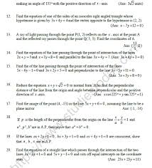 Cbse Class 11 Mathematics Straight