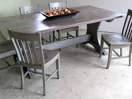 Driftwood Farm Table With Trestle Base