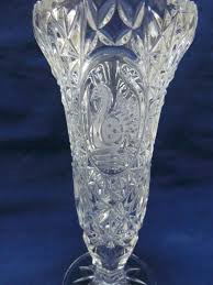 Lead Crystal Vase Vintage Crystal Clear