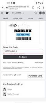 roblox 25 digital gift card includes