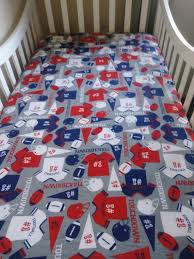 Flannel Fitted Crib Bedding Football