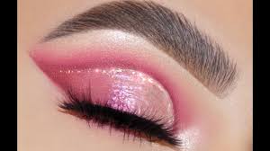 glitter cut crease eye makeup tutorial