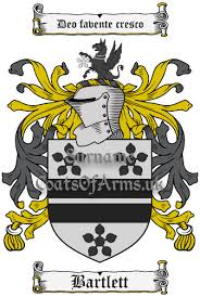 Bartlett English Coat Of Arms Family