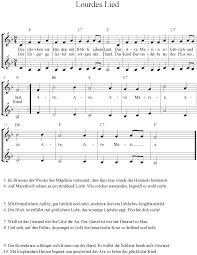Ergänzung zum katholischen und evangelischen gesangbuch mit 720 neuen geistlichen lieder, 2 messen und psalmodiemodellen. Lourdes Lied