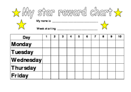 Star Reward Chart 5 Days By Rachel Barker Teachers Pay