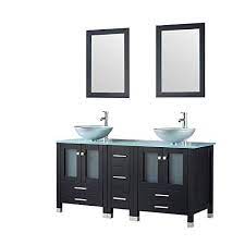 walcut 60inch black bathroom vanity and