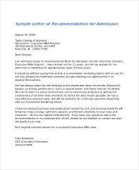 Letters Of Recommendation Examples Template Business