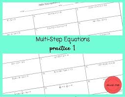 Multi Step Equations Practice 1 Classful