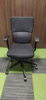black fabric steelcase office chair