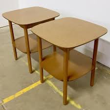 Side Tables With Gold Trim By American
