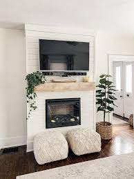 how to decorate a mantel with a tv