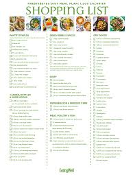 Daily Diet Planr Weight Loss Day Budget Meal Shopping List