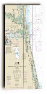 Fl Amelia Island To St Augustine Fl Nautical Chart Sign Graphic Art Print On Wood