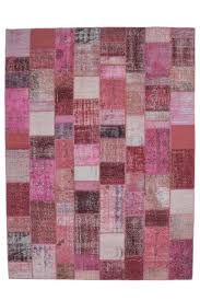 pink handmade patchwork rug