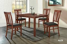 Placing a 36 inch table. Casa Blanca Alex 5pc 5 Pc Alex Walnut Finish Wood 36 X 36 Dining Table Set