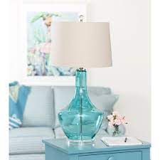 Margot Table Lamp Blue Glass Maine