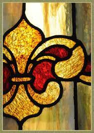 Patterned Stained Glass Window With