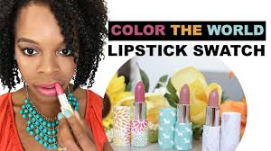 new color the world lipstick swatch