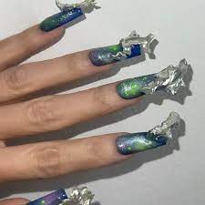 nail trends 2022 galaxy nail art is