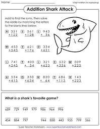 An answer sheet is available for each worksheet provided. Addition Without Regrouping Worksheets