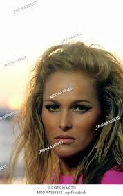 ursula andress on the set of the film