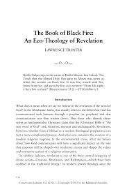 Pdf The Book Of Black Fire An Eco Theology Of Revelation