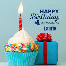 Happy Birthday Laurie Cakes Cards Wishes gambar png