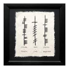 love happiness ogham style small frame