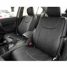 Front Black Leather Car Seat Cover