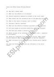 cause and effect handout esl worksheet by jbaus 