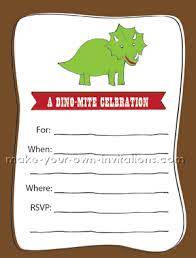 printable dinosaur party invitations