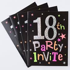 18th Birthday Party Invitation Cards Pack Of 10 Only 1 49
