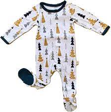 Amazon.com: Kozi & Co. Baby Sleeper Newborn Footie Pajamas - Clothing -  Infant Boys and Girls (3-6 Months, Silver & Gold Trees): Clothing, Shoes &  Jewelry
