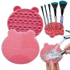 makeup brush scrubber mat cleaning tool