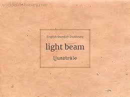 meaning of light beam in english
