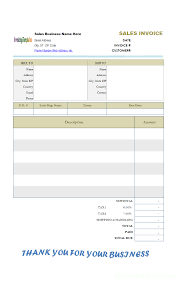 Canadian Commercial Invoice Template
