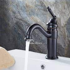 black bathroom sink faucet oil rubbed
