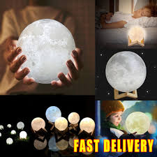 3d Moon Lamp Usb Led Night Light Moonlight Gift Touch Sensor Changing 12cm Walmart Com Walmart Com