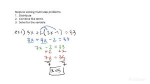 how to solve a linear equation with